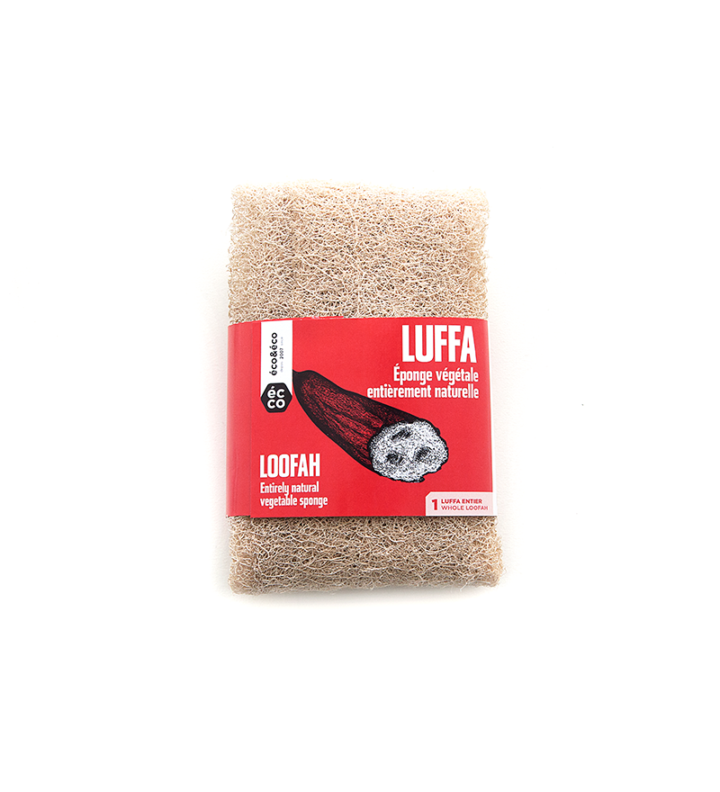 Éponge végétale entièrement naturelle (un luffa entier)