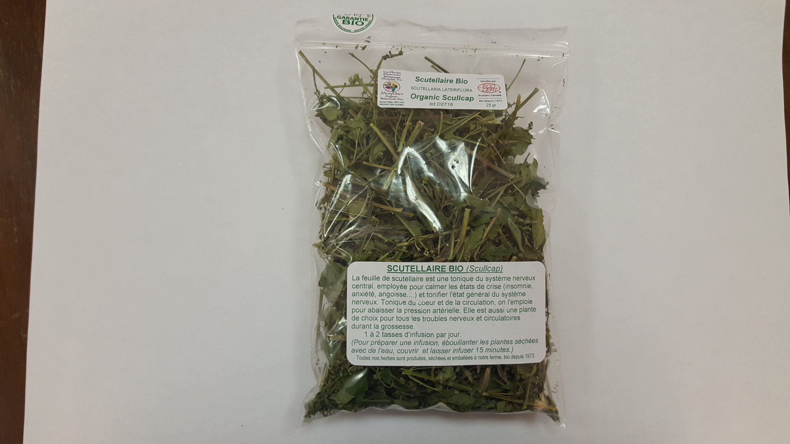 Tisane Scutellaire bio Mary Dee's